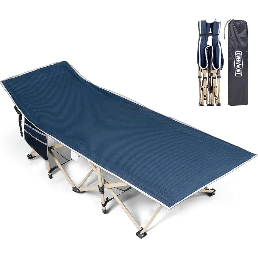 【BOC】The Folding Cot BOZTIY Folding Camping Cots for Adults with 2-Sided Cushion
